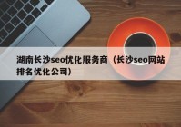 湖南长沙seo优化服务商（长沙seo网站排名优化公司）